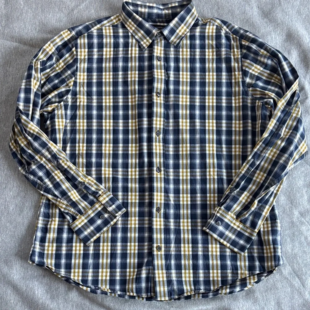 Men's Banana Republic Plaid Long Sleeve Button Down Shirt Size XL - Picture 3 of 5